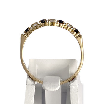 Bague d'occasion or 750 jaunezirconias saphir