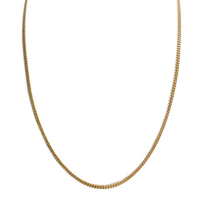 Chaîne d'occasion or 750 jaune maille gourmette 55 cm