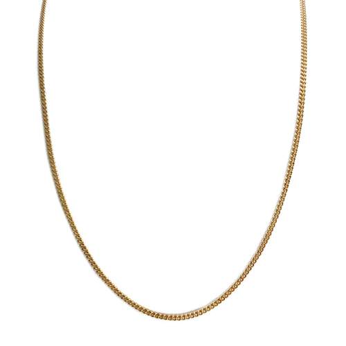 Chaîne d'occasion or 750 jaune maille gourmette 55 cm