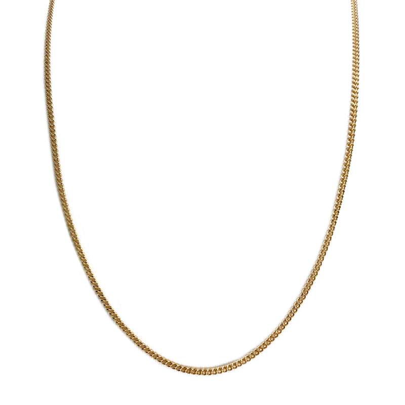 Chaîne d'occasion or 750 jaune maille gourmette 55 cm - vue 1