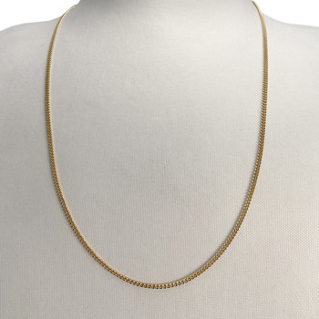 Tweedehands gouden ketting 750 gele maliënkolder 55 cm