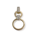 Pendentif d'occasion or 750 2 tons diamant - vue 1