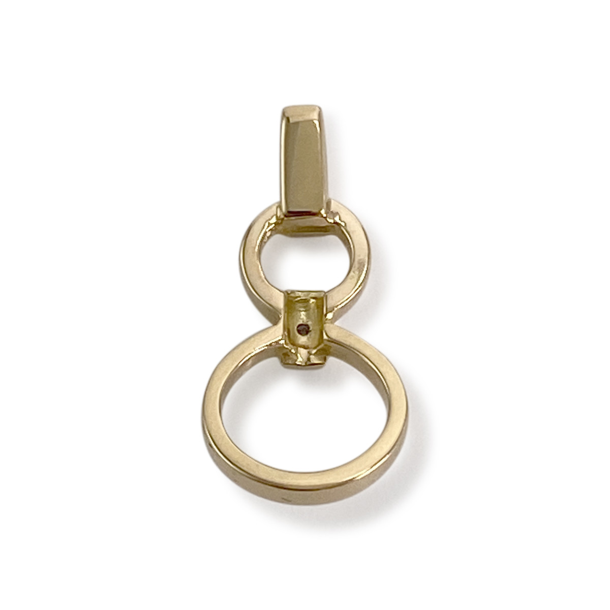 Pendentif d'occasion or 750 2 tons diamant - vue 2