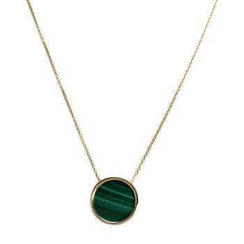 Collier d'occasion or 375 jaune malachite