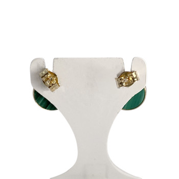 Boucles d'oreilles d'occasion or 375 jaune malachite