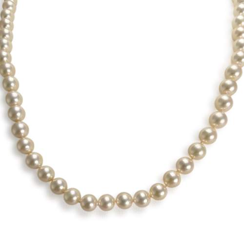 Collier d'occasion or 750 jaune perle de culture du japon