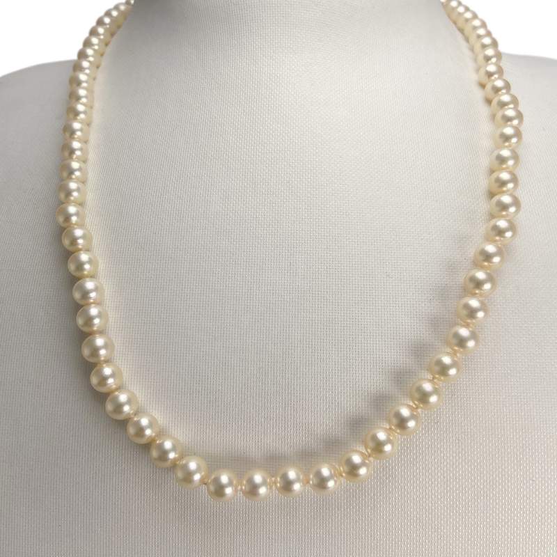 Collier d'occasion or 750 jaune perle de culture du japon - vue 2
