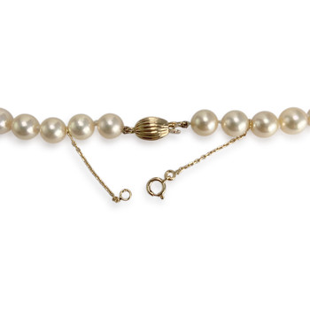 Collier d'occasion or 750 jaune perle de culture du japon