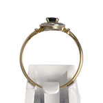 Bague d'occasion or 750 2 tons diamant saphir - vue 3