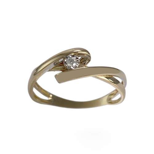 Bague d'occasion or 750 2 tons diamant