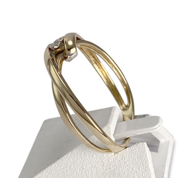 Bague d'occasion or 750 2 tons diamant