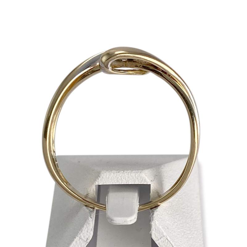 Bague d'occasion or 750 2 tons diamant - vue 3