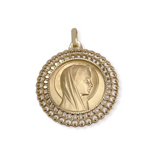 Tweedehands blanco medaille in 750 geel goud