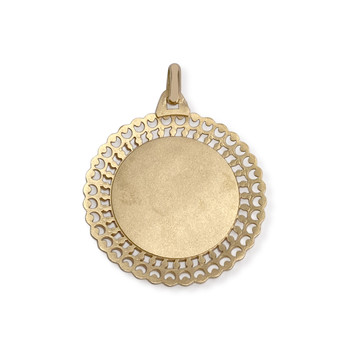 Médaille vierge d'occasion or 750 jaune