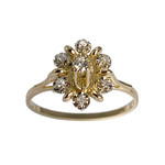 Bague d'occasion or 750 jaune diamants - vue 1