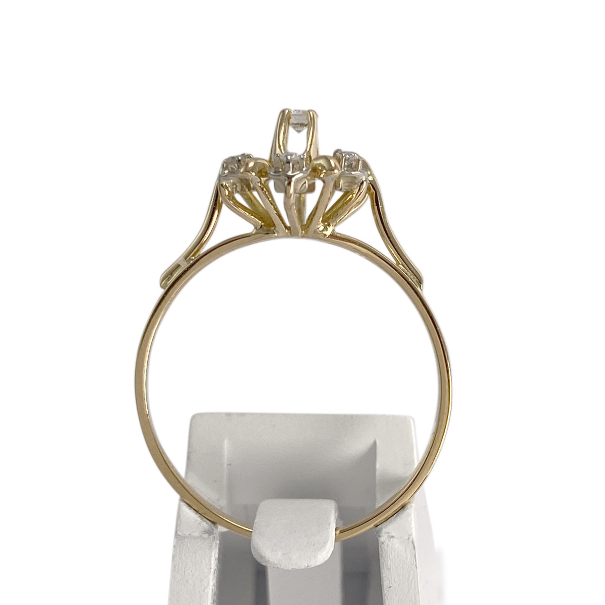 Bague d'occasion or 750 jaune diamants - vue 3