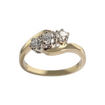 Bague d'occasion 2 ors 750 diamants - vue 1