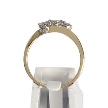 Bague d'occasion 2 ors 750 diamants