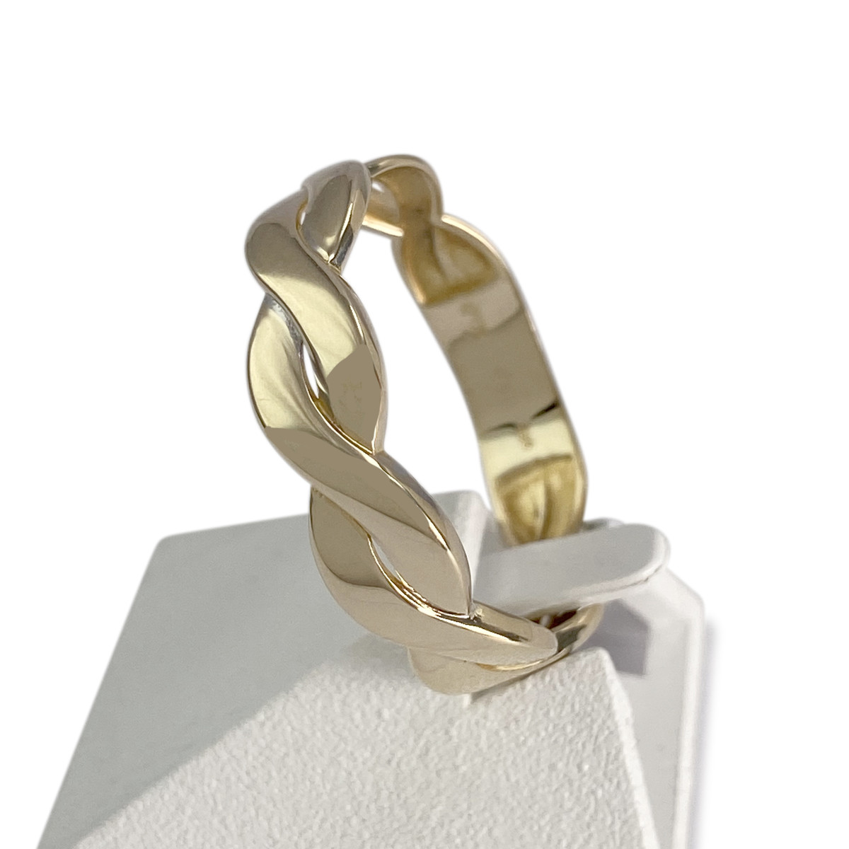 Bague d'occasion  or 750 tressé - vue 2