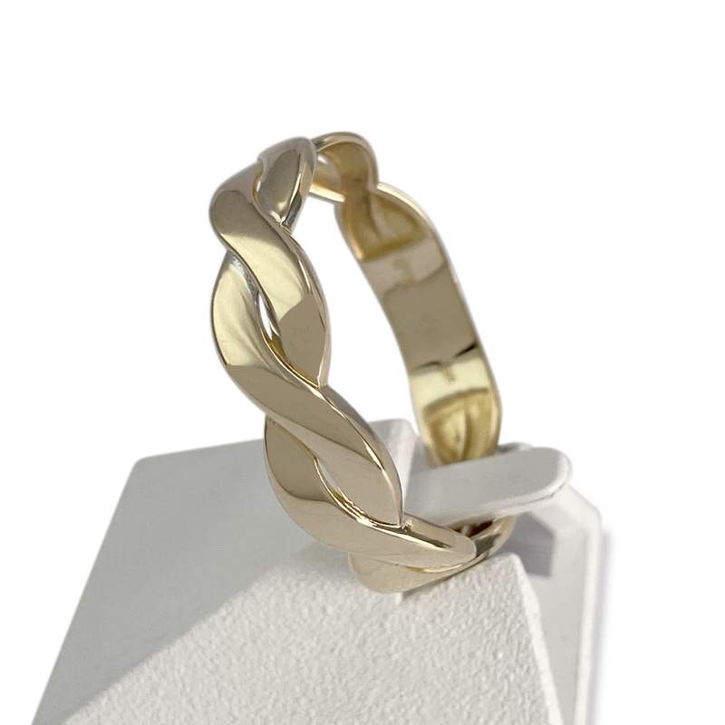 Bague d'occasion  or 375 tressée - vue 2