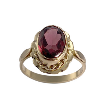 Bague d'occasion or 750 jaune saphir rose