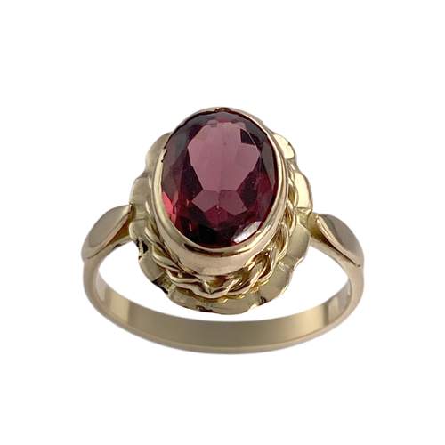 Bague d'occasion or 750 jaune saphir rose
