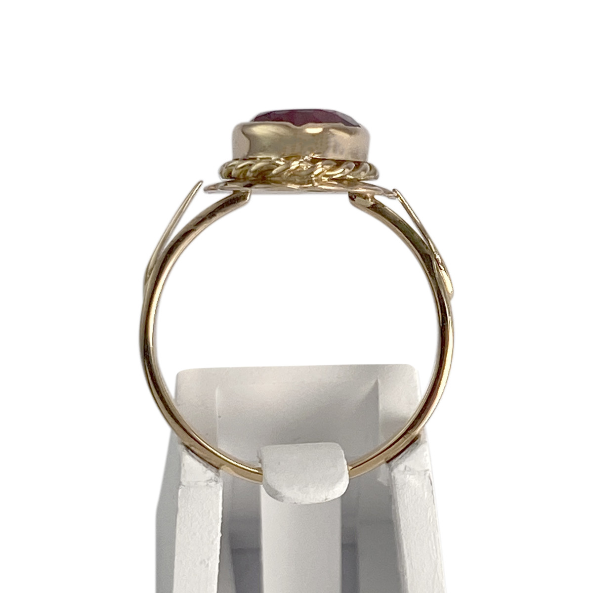 Bague d'occasion or 750 jaune saphir rose - vue 3