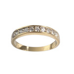 Bague d'occasion or 750 jaune diamants - vue 1