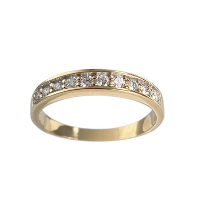Bague d'occasion or 750 jaune diamants - vue 1