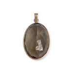 Pendentif d'occasion or 750 jaune quartz fumé - vue 1