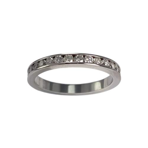 Bague d'occasion or 750 blanc diamants