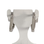 Boucles d'oreilles d'occasion or 750 blanc zirconias - vue 3