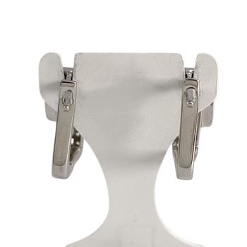 Boucles d'oreilles d'occasion or 750 blanc zirconias