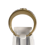 Bague d'occasion or 750 jaune rubis diamants - vue 3