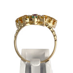 Bague d'occasion or 750 jaune citrines grenats rhodolites émeraudes saphirs jaune - vue 3