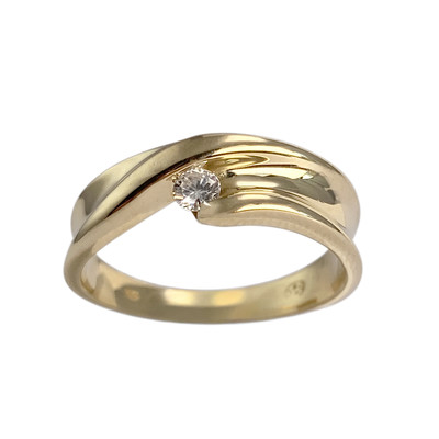 Bague d'occasion or 750 jaune diamant - vue 1