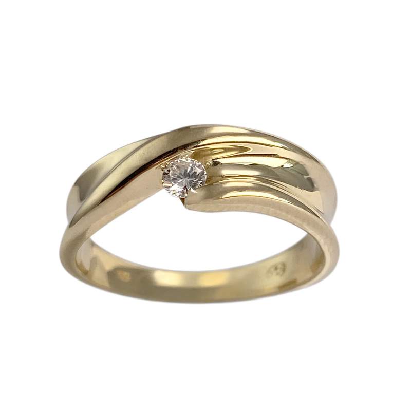 Bague d'occasion or 750 jaune diamant - vue 1