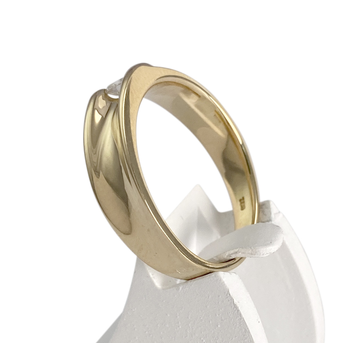 Bague d'occasion or 750 jaune diamant - vue 2