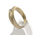 Bague d'occasion or 750 jaune diamant - vue 2