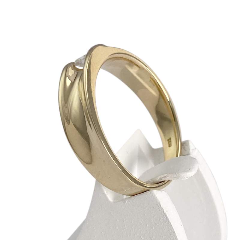 Bague d'occasion or 750 jaune diamant - vue 2