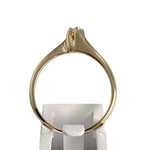 Solitaire d'occasion or 750 jaune diamant - vue 3