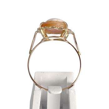 Tweedehands gouden ring 750 geel camee