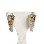 Boucles d'oreilles d'occasion  or 750 2 tons - vue 1