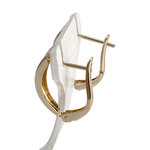 Boucles d'oreilles d'occasion  or 750 2 tons - vue 2