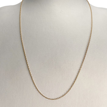 Chaîne d'occasion or 750 jaune maille forcat 52.5 cm