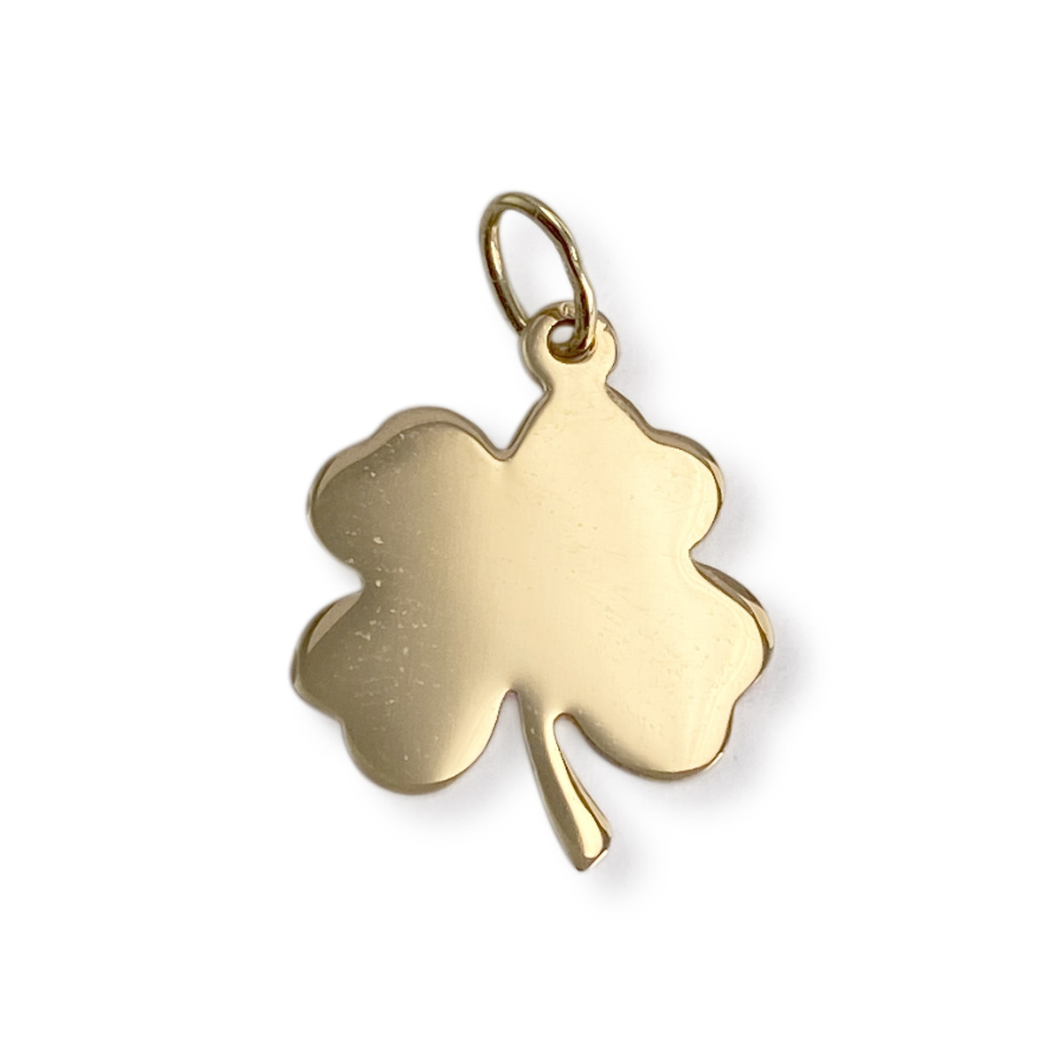 Pendentif d'occasion or 750 jaune motif trèfle - vue 2