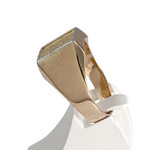 Chevalière d'occasion  or 750 2 tons - vue 2