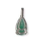 Pendentif d'occasion or 750 blanc émeraude - vue 3