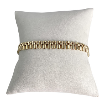 Bracelet d'occasion or 585 jaune maille fantaisie - vue 1