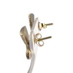 Boucles d'oreilles d'occasion or 750 jaune motif Africain - vue 2